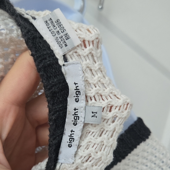 Eight Eight Eight Colorblock Sweater - Cream, Black, Yellow - Picture 2 of 4